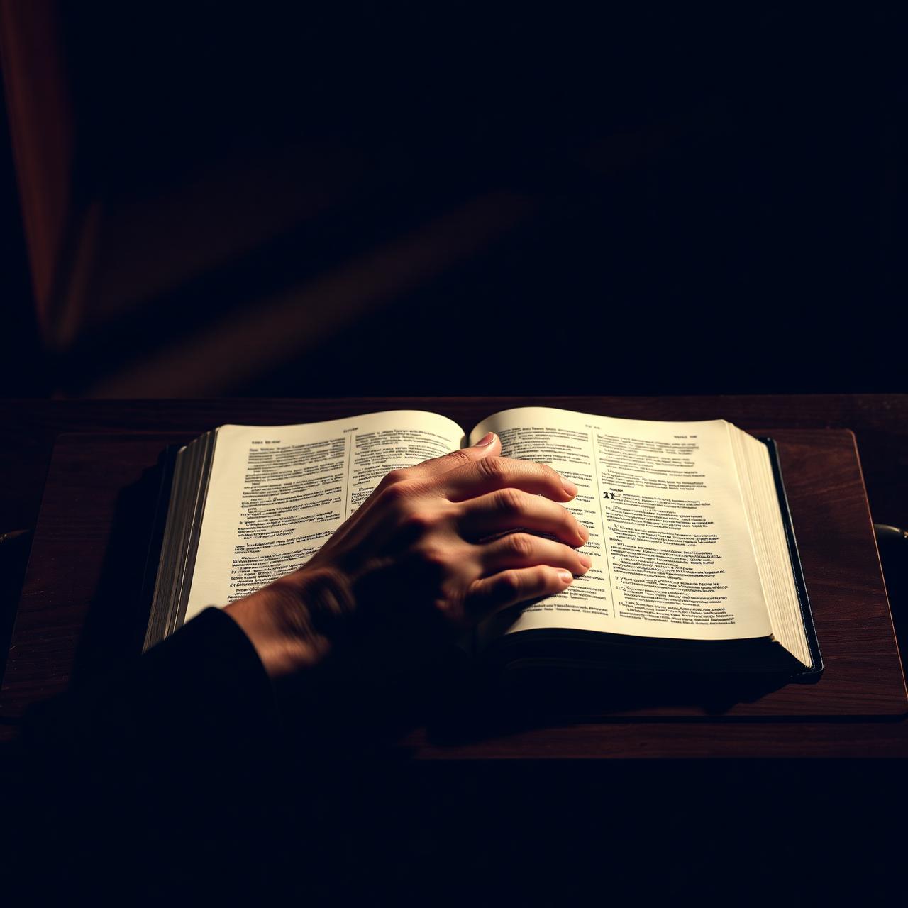 Hands folded in prayer